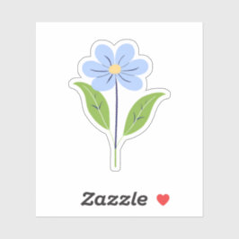 Adesivo Linda Flor Azul