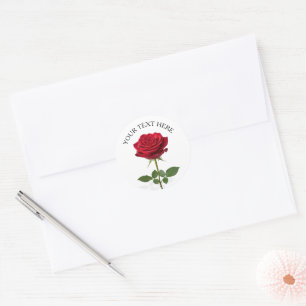 Adesivo Linda flor de rosa vermelha costume romântico