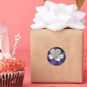 Adesivo Linda Floral Purple Branco Flor Columbina