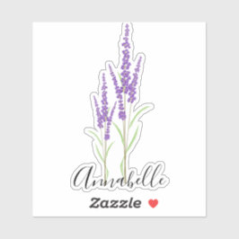 Adesivo Linda Lavanda Botânica | Corte personalizado