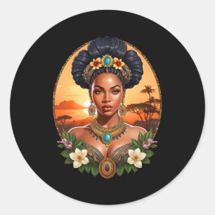Adesivo Linda Melanina Negra Rainha De Sheba Desig