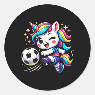 Adesivo Linda Menina Unicórnio Jogando Futebol