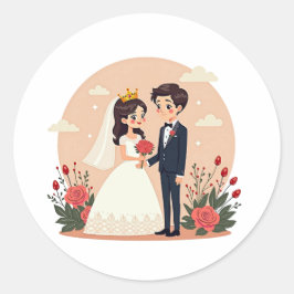 Adesivo Linda Noiva de Leitura e Noite - Estilo Kawaii