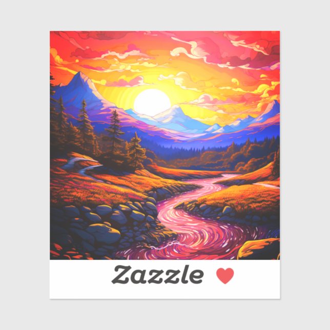 Adesivo Linda paisagem (Folha)