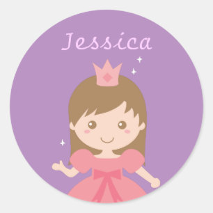 Adesivo Linda Princesa, Rosa para Meninas Pequenas