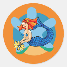 Adesivo Linda sirenita. Sirena, Mermaid.