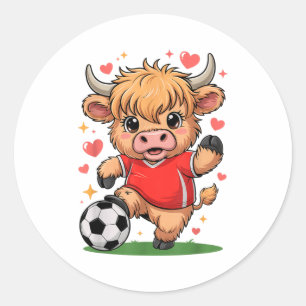 Adesivo Linda Vaca de Futebol Só Garota Que Ama Highland C