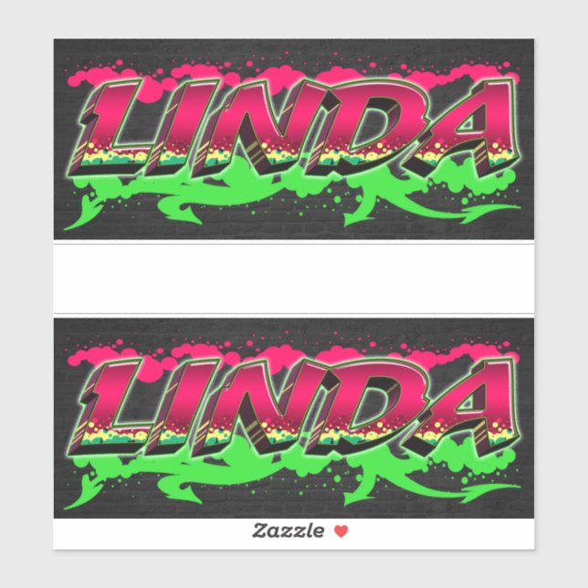 Adesivo Linda Vorname Name Graffiti Aufkleber Sticker (Folha)