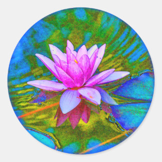 Adesivo Linda Waterlily Lotus Blossom Yoga