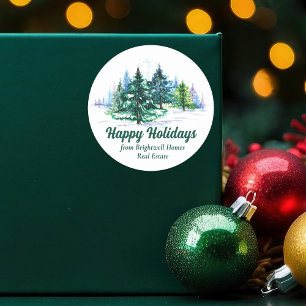 Adesivo Lindas Árvores de Natal Personalizadas Feliz Natal