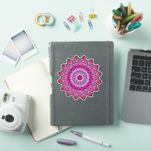 Lindas e boas vibrações Mandala Vermelha e Roxo