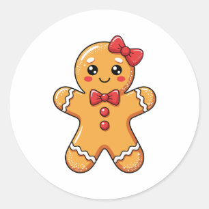 Adesivo Lindas Meninas Biscoito de Gengibre Arco Natal