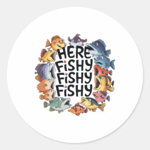 Adesivo Lindo Aqui-peixinho Divertido Amante da Pesca Cria