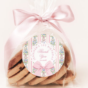 Adesivo Lindo Arco rosa Bege um Fancy One de aniversário O