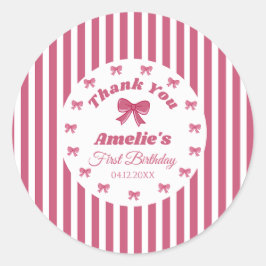 Adesivo Lindo Arco Rosa Primeiro Aniversário