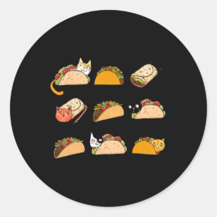 Adesivo Lindo Burrito Taco Gato Cinco De Mayo Taco Terça-f