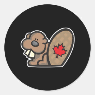 Adesivo lindo castor canadense