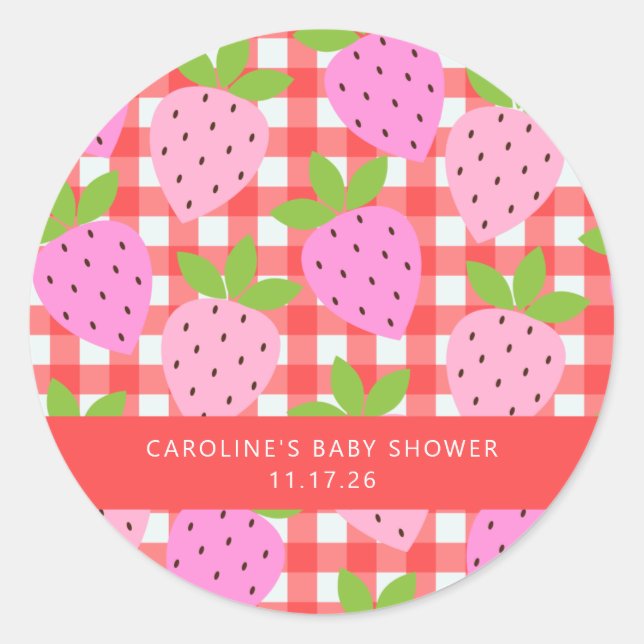 Adesivo Lindo Chá de Bebê Personalizado com Xadrez de Mora (Frente)