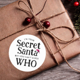 Adesivo Lindo Chapéu de Papai Noel Secreto Preto Moderno A