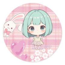 Lindo Chibi Cabelo Verde