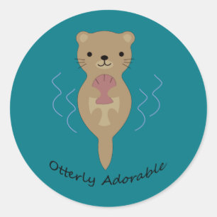 Adesivo Lindo e Engraçado Otter Adorável