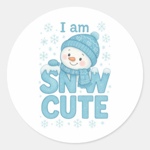 Adesivo Lindo Eu Sou Neve Lindo Boneco de Neve Feriado de