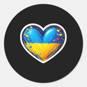 Adesivo Lindo fã ucraniano Bynner Bandeira da Ucrânia Cora