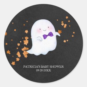 Adesivo Lindo Fantasma Menina de Halloween Chá de Bebê Clá