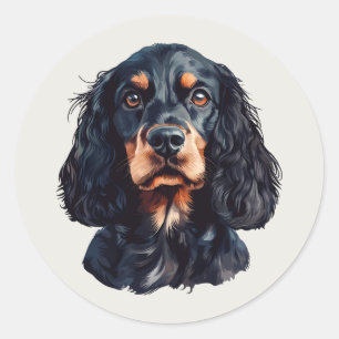 Adesivo Lindo Feliz Cocker Spaniel Preto Animal de Estimaç