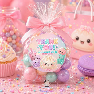 Adesivo Lindo Glitter Dumpling Bao Squishy Festa de Aniver