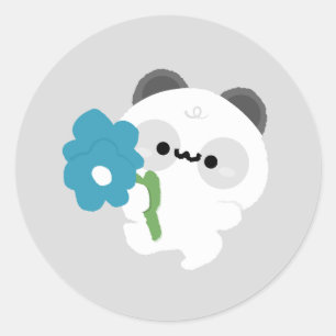 Adesivo Lindo Panda Romântico