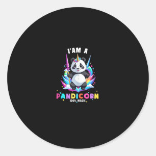 Adesivo Lindo Panda Unicórnio Eu Sou Uma Pandicórnia Menin