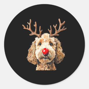 Adesivo Lindo Papai Noel Rena Fun Goldendoodle Natal T