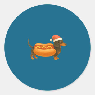 Adesivo Lindo Pequeno Natal Engraçado Cachorro-Quente Dach