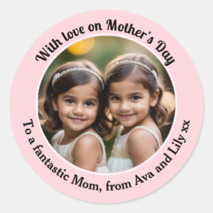 Adesivo Lindo Rosa Personalizado Foto Dia das Mães