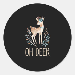 Adesivo Lindo Veado Engraçado Oh Veado Design Moderno