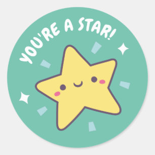 Adesivo Lindo Você É Uma Estrela Recompensa Positiva