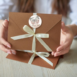 Adesivo Lindos Agradecimentos de Chá de Noiva Borboleta