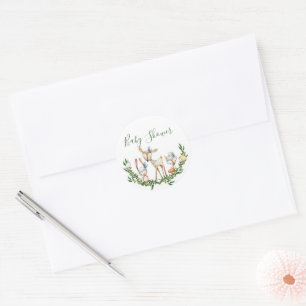Adesivo Lindos cervos em aquarela baby shower clássico re
