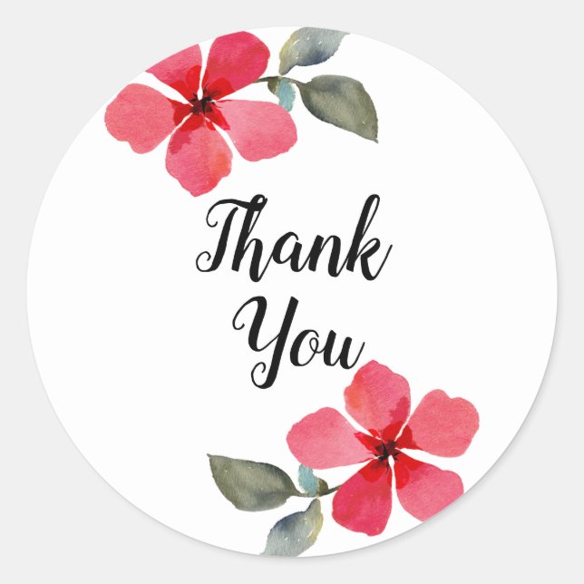 Adesivo Lindos Favores de Festas Florais Vermelhos de Papo (Frente)