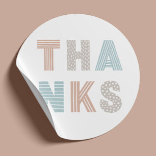 Adesivo Lindos pastéis obrigado. Aniversário de crianças /