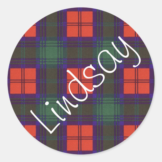 Adesivo Lindsay Scottish Tartan Pattern (Frente)