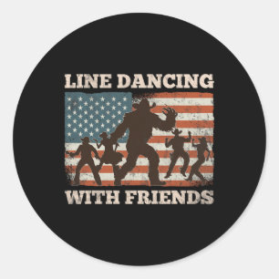 Adesivo Line Dance Dancing Western Bigfoot Country Music S