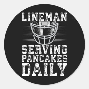 Adesivo Lineman Servindo Pancakes Daily Football Lineman