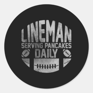 Adesivo Lineman Servindo Pancakes Diariamente Engraçado Li