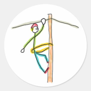 Adesivo Lineman Stickman