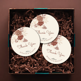 Adesivo Linen gold glitter watercolor floral Wedal Favor