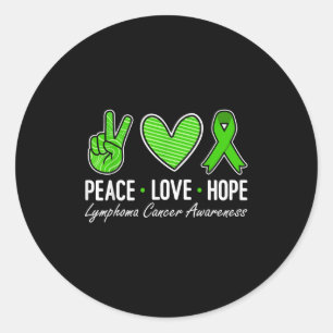 Adesivo Linfoma Cancer Consciência Verde Fita Paz Amor