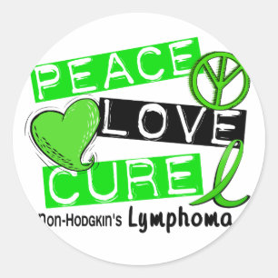 Adesivo Linfoma Consciência Não-Hodgkin PEACE LOVE CURE
