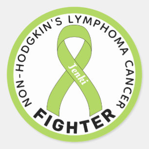 Adesivo Linfoma não-Hodgkin Fighter Ribbon White